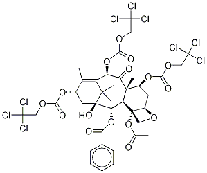 7,10,13-Tri-O-trichloroethoxycarbonyl-10-deacetyl Baccatin III Struktur