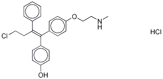 N-DesMethyl 4-Hydroxy ToreMifene Hydrochloride Struktur