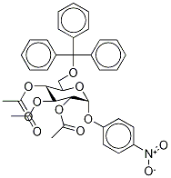 4-Nitrophenyl 2,3,4-Tri-O-acetyl-6-O-trityl-α-D-glucopyranoside Struktur