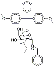 Benzyl 2-Acetamido-2-deoxy-6-dimethoxytrityl-α-D-galactopyranoside Struktur