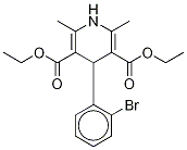 4-(2-BroMophenyl)-2,6-diMethyl-3,5-pyridinedicarboxylic Acid-d10 Diethyl Ester Struktur