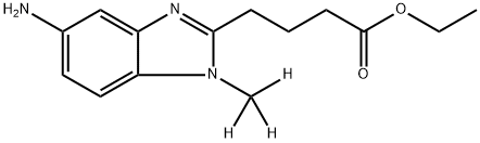 1-Methyl-5-amino-1H-benzimidazole-2-butanoic Acid Ethyl Ester-d3 Struktur