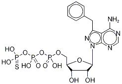 4-AMino-3-benzyl-1H-pyrazolo[3,4-d]pyriMidine 1-β-D-Ribofuranosyl 5'-(3-Thio- triphosphate) Struktur