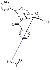 2-Acetamido-3-benzoyl-4,6-O-benzylidene-2-deoxy-D-glucopyranose Struktur