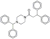 1-[4-(DiphenylMethyl)-1-piperazinyl]-3,3-diphenyl-1-propanone-d8 Struktur