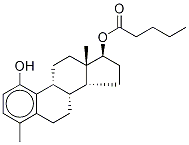 4-Methylestra-1,3,5(10)-triene-1,17β-diol 17-Valerate Struktur