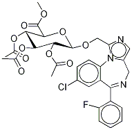 [8-Chloro-6-(2-fluorophenyl)-4H-iMidazo[1,5-a][1,4]benzodiazepin-1-yl]Methyl- β-D-glucopyranosiduronic Acid Triacetate Methyl Ester Struktur