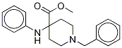 4-(Phenyl-13C6-amino]-1-benzyl-4-piperidinecarboxylic Acid Methyl Ester Struktur