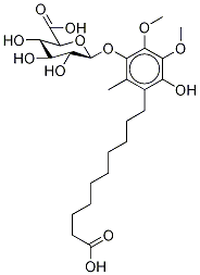 4-Hydroxy-3-(10-carboxydecyl)-5,6-dimethoxy-2-methylphenyl β-D-Glucuronide Struktur