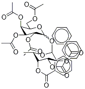 1-O-(2’,3’,4’-Tri-O-benzoyl-α-L-fucopyranosyl)-2,3,4,6-tetra-O-acetyl-galactopyranoside
 Struktur