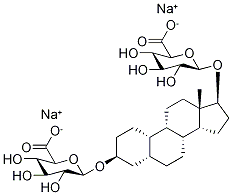 5α-Estrane-3β,17α-diol Bis(β-D-glucuronide) Disodium Salt Struktur