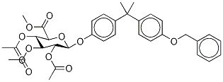 4'-O-Benzyl Bisphenol A-d6 Tri-O-acetyl-β-D-glucuronic Acid Methyl Ester Struktur