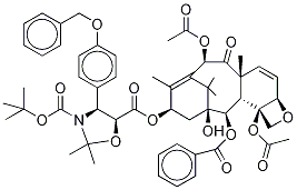 N-Desbenzoyl-N-tert-butoxycarbonyl-N,O-isopropylidene-3'-p-O-benzyl-6,7-dehydro Paclitaxel Struktur