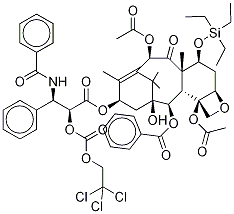 (αR,βS)-β-(BenzoylaMino)-α-[[(2,2,2-trichloroethoxy)carbonyl]oxy]-benzenepropanoic Acid (2aR,4S,4aS,6R,9S,11S,12S,12aR,12bS)-6,12b-Bis(acetyloxy)-12-(benzoyloxy)-2a,3,4,4a,5,6,9,10,11,12,12a,12b-dodecahydro-4-O-(triethylsilyl)-11-hydroxy-4a,8,13,13-tetraMethyl-5-oxo-7,11-Methano-1H-cyclodeca[3,4]benz[1,2-b]oxet-9-yl Ester Struktur