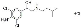 4-AMino-3,5-dichloro-α-[[(3-Methylbutyl-d7)aMino]Methyl]benzeneMethanol Hydrochloride Struktur