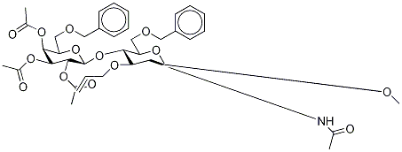 Methyl 2-(AcetylaMino)-2-deoxy-6-O-(phenylMethyl)-3-O-2-propen-1-yl-4-O-[2,3,4-tri-O-acetyl-6-O-(phenylMethyl)-β-D-gal Struktur