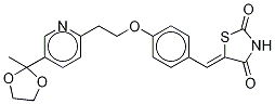 5-[4-[2-[5-(2-Methyl-1,3-dioxolan-2-yl)-2-pyridyl]ethoxy-d4]benzylidene]-2,4-thiazolidinedione Struktur