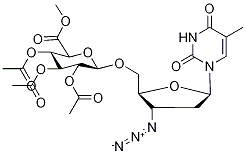 3'-Azido-3'-deoxythymidine 2,3,4-Tri-O-acetyl--D-glucuronide, Methyl Ester Struktur