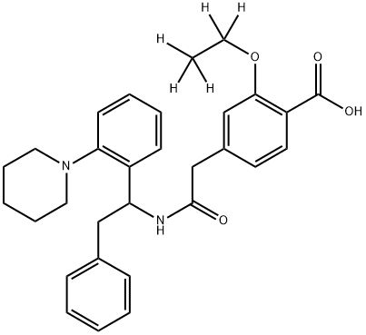 2-Desisopropyl-2-phenyl Repaglinide-d5 (Repaglinide IMpurity) Struktur