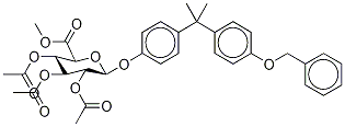 4'-O-Benzyl Bisphenol A Tri-O-acetyl-β-D-glucuronic Acid Methyl Ester Struktur