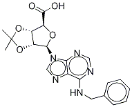 N6-Benzyl-2’,3’-isopropylideneadenosine-5’-carboxylic Acid Struktur