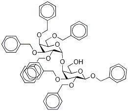 Benzyl 4-O-(2,3,4,6-Tetra-O-benzyl α-D-galactopyranosyl)-2,3-di-O-benzyl-β-D-galactopyranoside Struktur