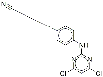 4-[(4,6-Dichloro-2-pyrimidinyl)amino]benzonitrile-13C3 Struktur