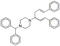 1-(DiphenylMethyl)-4-[(1RS,3E)-4-phenyl-1-[(E)-2-phenylethenyl)-3-buten-1-yl]piperazine-d8 Struktur