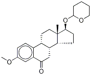 3-O-Methyl 6-Keto 17β-Estradiol-d2 17-O-Tetrahydropyran Struktur