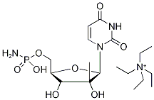 2'-C-Methyluridine-5'-phosphoramidate Triethylamine Salt Struktur