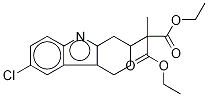 Diethyl-(6-chloro1,2,3,4-tetrahydro-2-carbazolyl)methyl-d3 Malonate Struktur