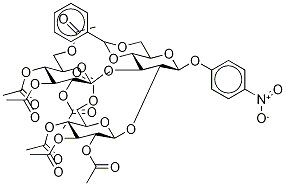 4-Nitrophenyl 4,6-Benzylidene-2,3-di-O-(2,3,4,6-tetra-O-acetyl--D-glucopyranosyl)--D-glucopyranoside Struktur