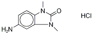 5-Amino-1,3-dimethyl-2-benzimidazolinone-d6 Hydrochloride Struktur