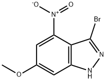 3-BROMO-6-METHOXY-4-NITRO 1H-INDAZOLE Struktur