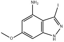 4-AMINO-3-IODO-6-METHOXY 1H-INDAZOLE Struktur