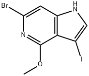 6-BROMO-3-IODO-4-METHOXY-5-AZAINDOLE Struktur