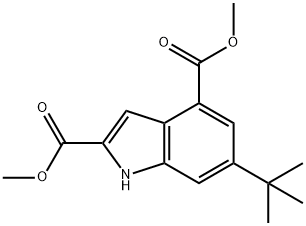 6-TERT-BUTYLINDOLE-2,4-DICARBOXYLIC METHYL ESTER Struktur