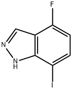 7-IODO-4-FLUORO (1H)INDAZOLE Struktur