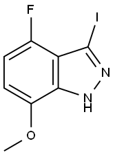 4-FLUORO-3-IODO-7-METHOXY (1H)INDAZOLE Struktur