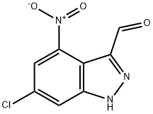 6-CHLORO-4-NITRO-3- (1H)INDAZOLE CARBOALDEHYDE Struktur