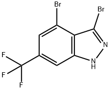 3,4-DIBROMO-6-TRIFLUOROMETHYL (1H)INDAZOLE Struktur