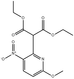 Diethyl 2-(6-Methoxy-3-nitropyridin-2-yl)Malonate Struktur