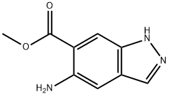 1H-Indazole-6-carboxylic acid, 5-aMino-, Methyl ester Struktur