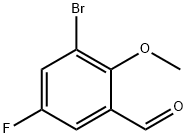 3-BROMO-5-FLUORO-2-METHOXYBENZALDEHYDE Struktur