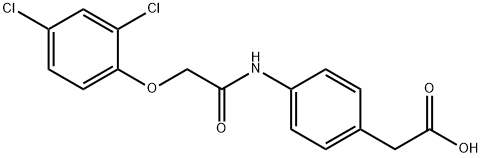 Benzeneacetic acid, 4-[[2-(2,4-dichlorophenoxy)acetyl]aMino]- Struktur