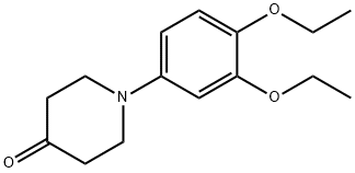 1-(3,4-diethoxyphenyl)piperidin-4-one Struktur