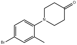 1-(4-bromo-2-methylphenyl)piperidin-4-one Struktur