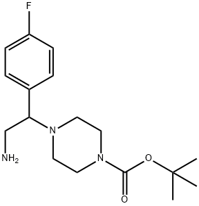 1-Boc-4-(2-aMino-1-(4-Fluoro-phenyl)ethyl)-piperazine Struktur