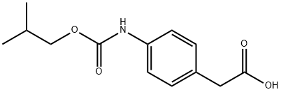 2-(4-{[(2-methylpropoxy)carbonyl]amino}phenyl)acetic acid Struktur