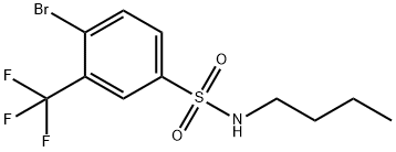 4-BroMo-N-butyl-3-(trifluoroMethyl)benzenesulfonaMide Struktur